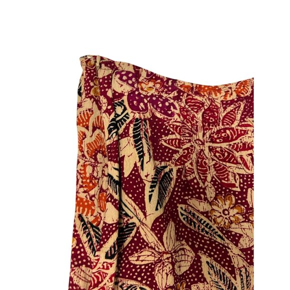 Chico's Design Womens Floral Print 100% Rayon Skirt With Ruffle Hem Size 1 - Picture 7 of 8